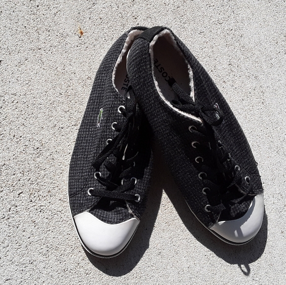 Lacoste Shoes - Lacoste Plaid Sherpa Lined Lace Up Sneakers